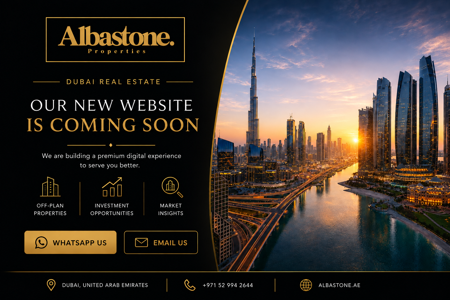 Albastone Properties — Dubai real estate — our new website is coming soon